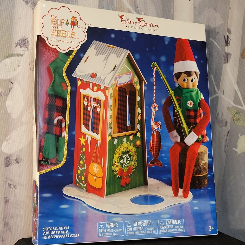 The Elf On The Shelf Frosted Fishing Hut Claus Couture Collection *Elf Not Incl* - Picture 4 of 15